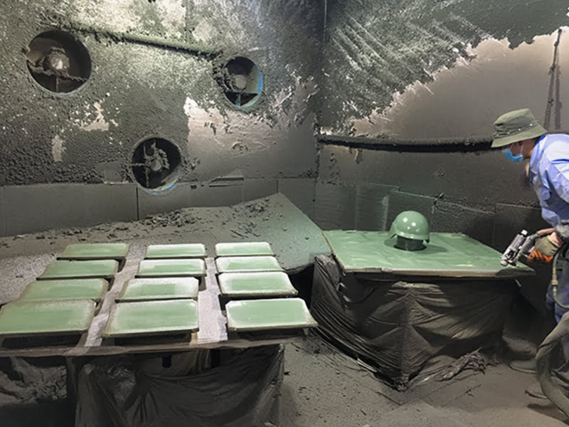 bulletproof helmet Coloring steps factory