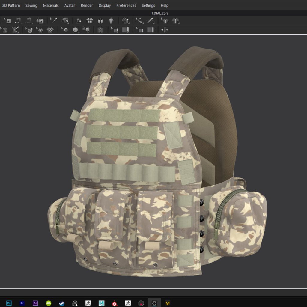 design draft tactical vest