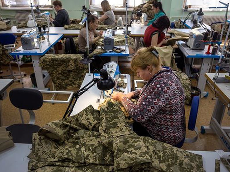 military uniform production factory sewing