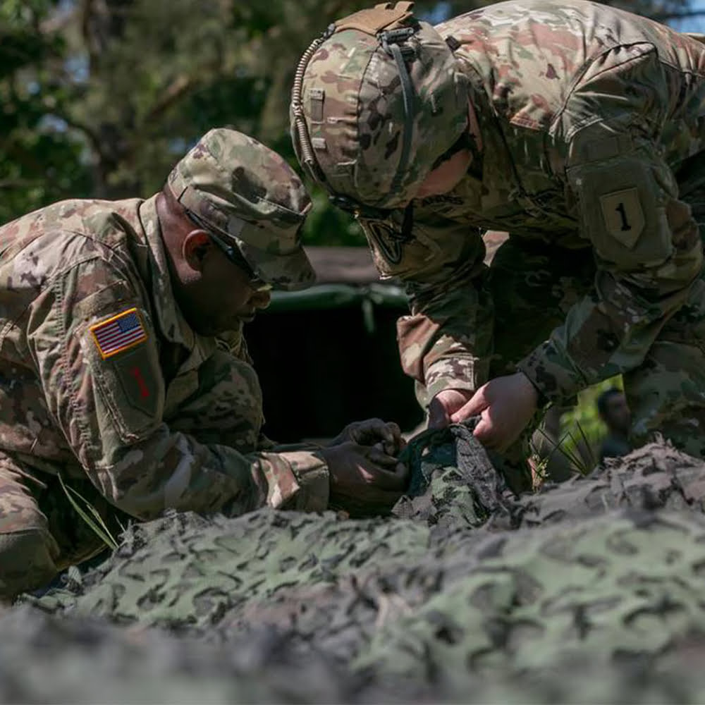 military camo net