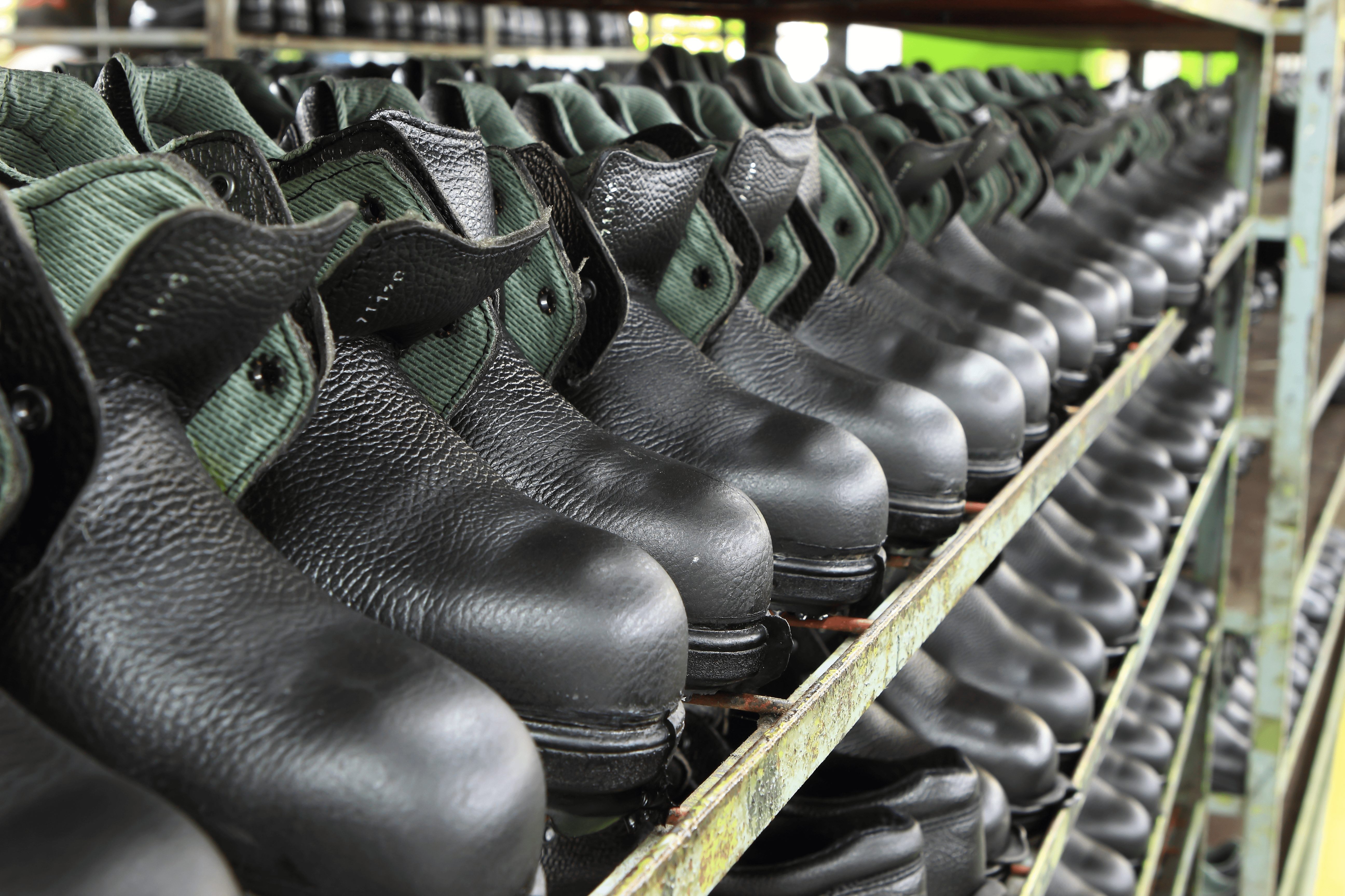 military shoed factory