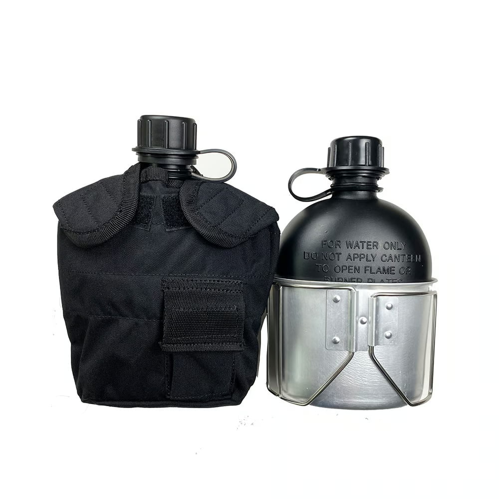 3 piece 1 quart plastic canteen kit with cover