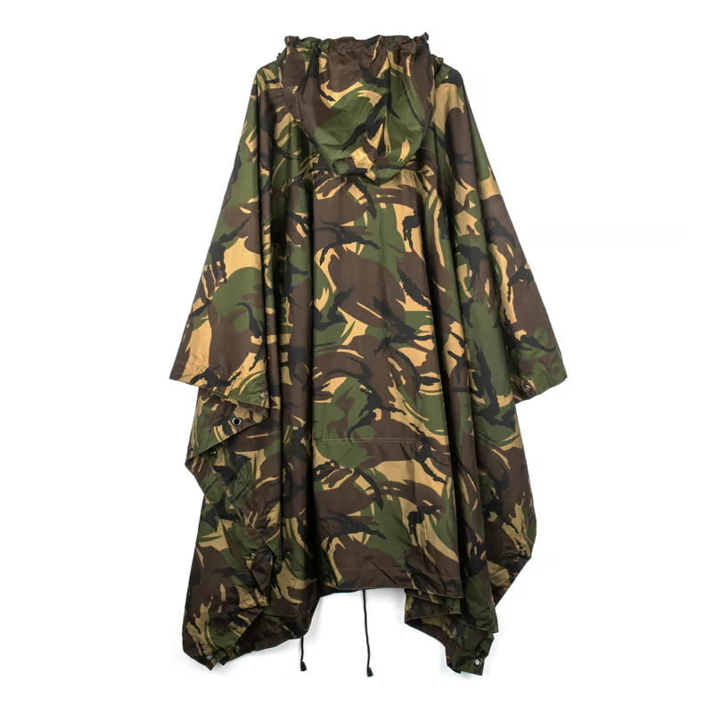 waterproof ripstop dutch military woodland poncho