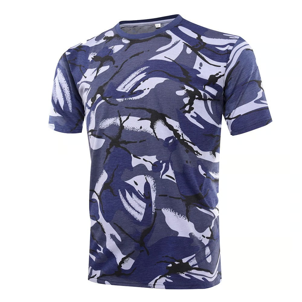 navy blue camouflage military tshirt