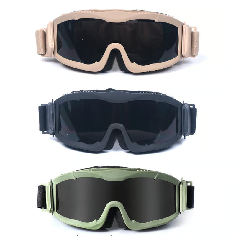 tactical goggles shock resistant three lens