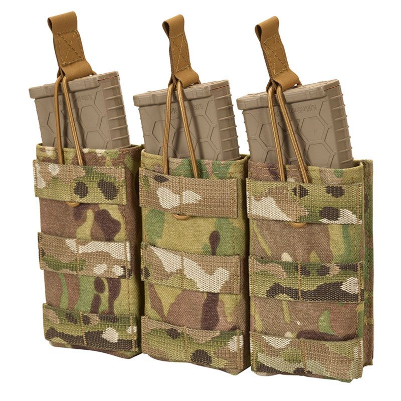 tactical open top mag pouch triple