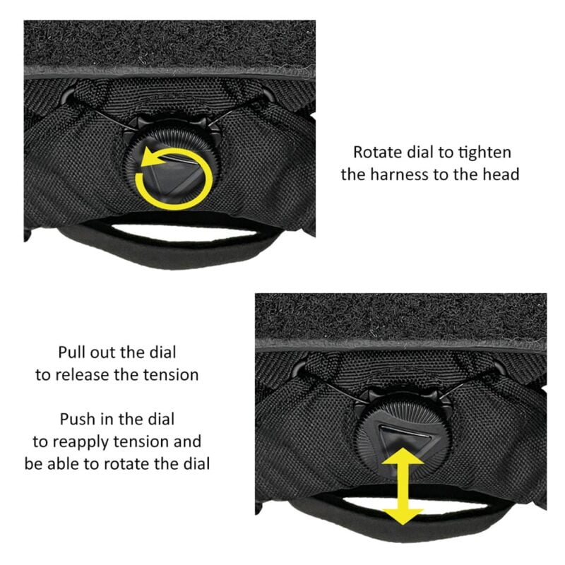Ballistic Helmet BOA Style Delta Dial Retention Harness With Rapid Adjustment Dial