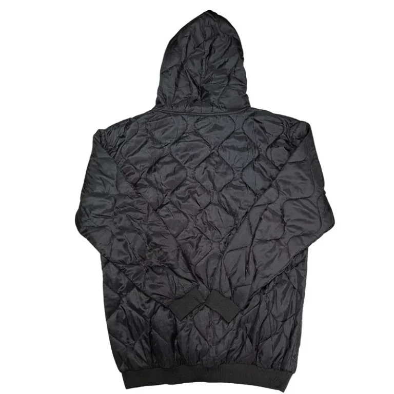 black nylon rip stop waterproof pullover solid woobie hoodie jacket
