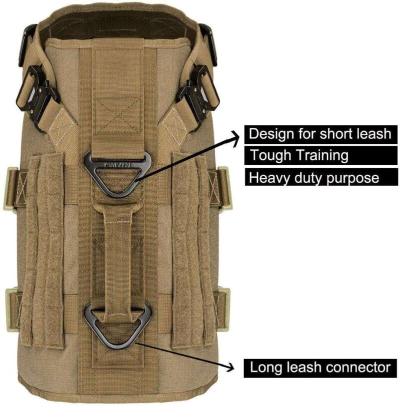 BSCI Supplier Outdoor OEM Durable Adjustable Molle Dog Tactical Vest