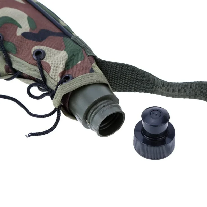 Customized Outdoor Hiking Plastic 800ML Camping Canteen Water Bottle Camouflage