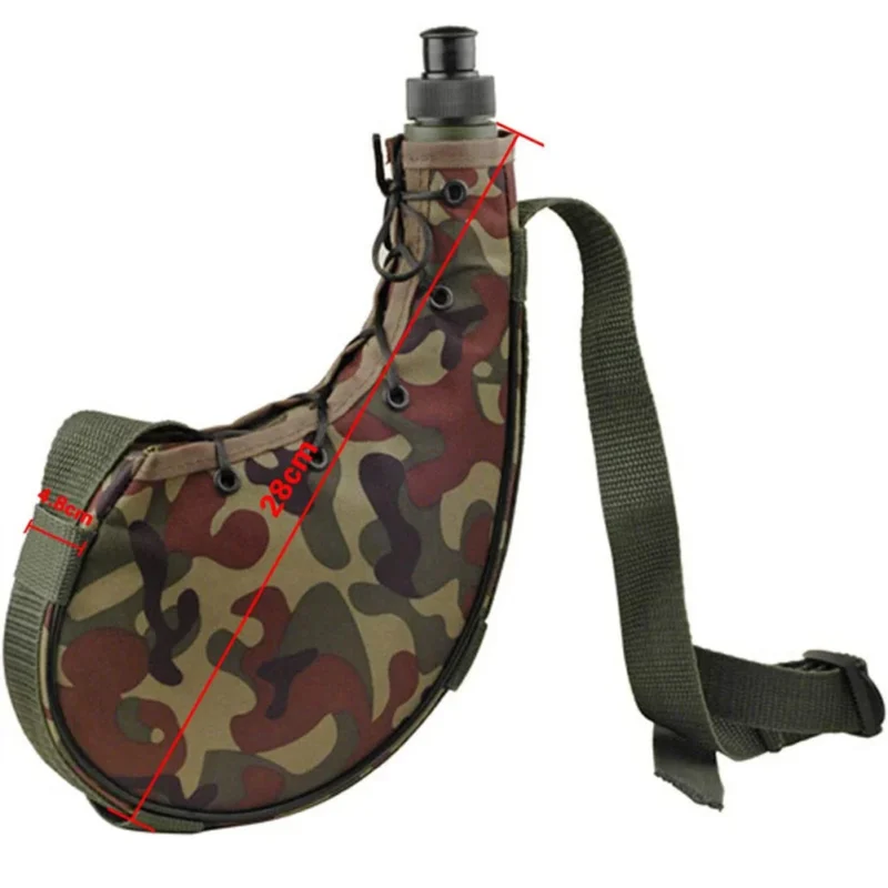 Customized Outdoor Hiking Plastic 800ML Camping Canteen Water Bottle Camouflage
