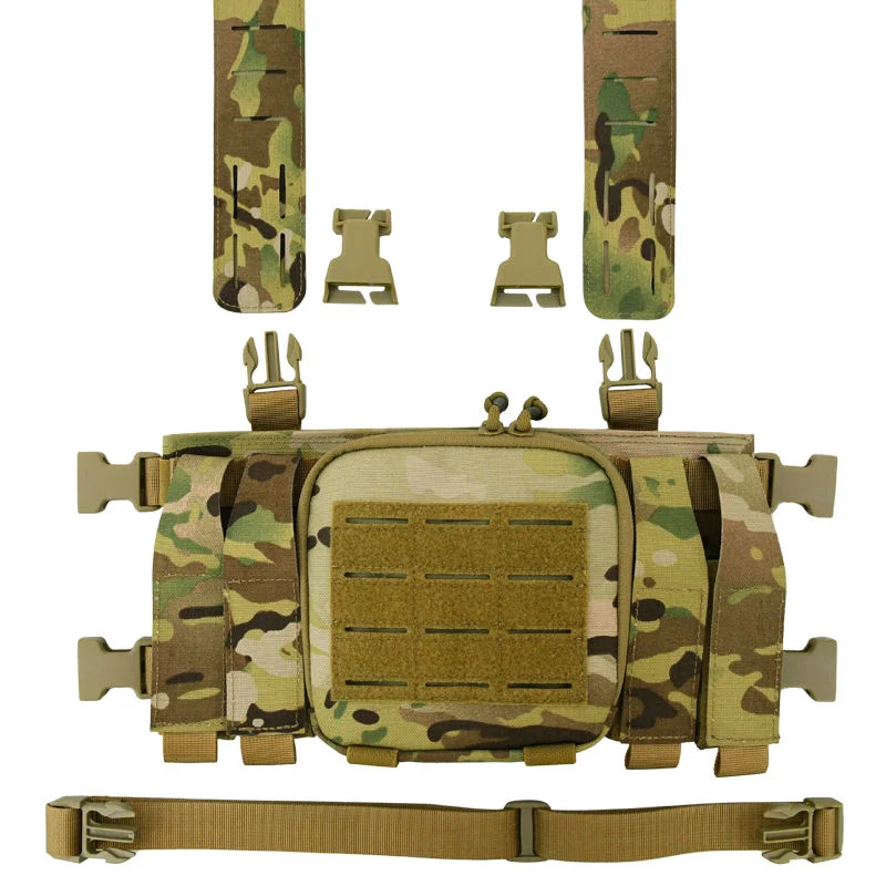 Light Weight Quick Release Outdoor Tactical Chest Rig Vest with Mag Pouch