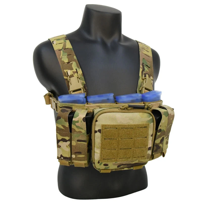 Light Weight Quick Release Outdoor Tactical Chest Rig Vest with Mag Pouch