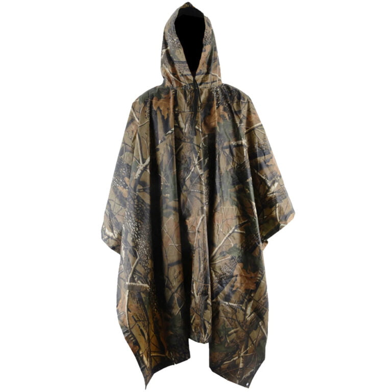Multifunction Realtree Camouflage Waterproof Rain Poncho - Maple Leaf Camo, One Size
