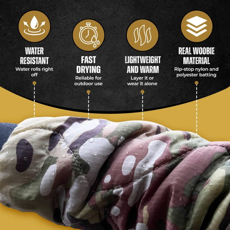 Men's Millitary Waterproof Tactical Softshell Woobie Hoodie
