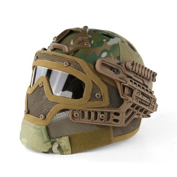 Mesh Breathable Outdoor Sports Hunting CS Game Fast Tactical Helmet Full Face Mask