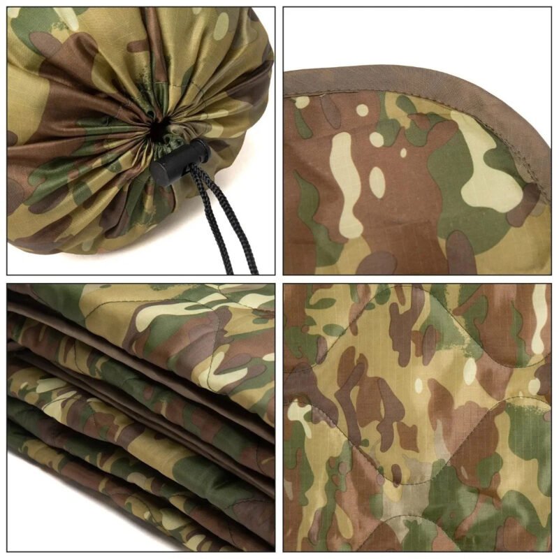 Military Style Outdoor Camping Hiking Traveling Multicam Poncho Liner Woobie Blanket