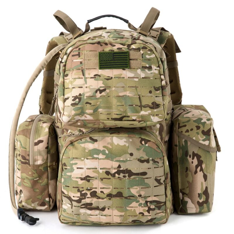 MOLLE Laser Cutting Assault Backpack Hydration Pack Multicam Camouflage