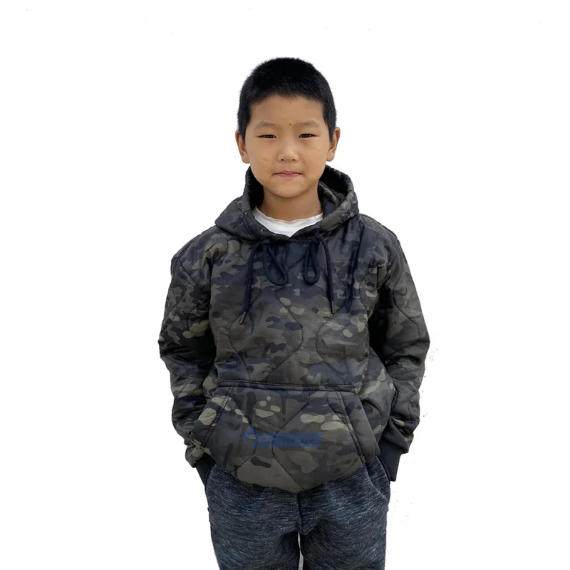 New Kids Poncho Hoodie Nylon Rip-stop Multicam Black Woobie Hoodie