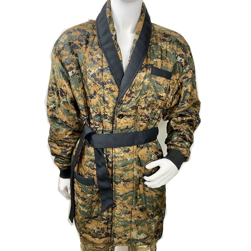 Nylon Camo Woobie Waterproof Hoodie Night Robe Smoking Jacket