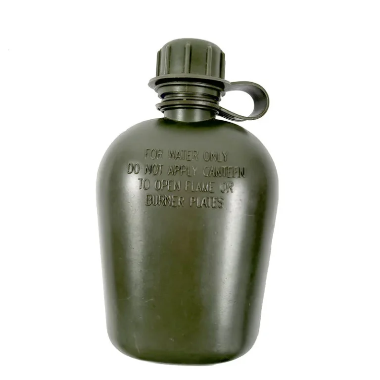 OEM 1 Liter Military Style PE Water Canteen For Outdoor Camping Bottle