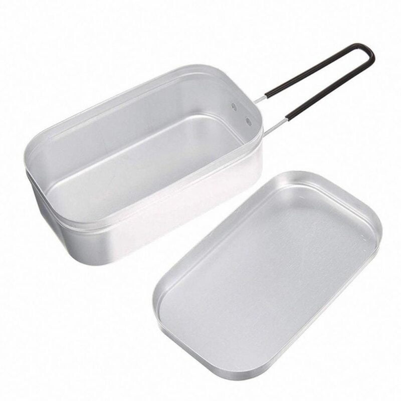 Outdoor Dining Zennison Aluminum Japanese Military Outdoor Kitchen Bento Lunch Box Container Mess Tin
