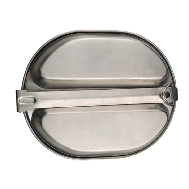 Customized High Quality Outdoor Oval Lunch Box Stainless Steel Mess Tin