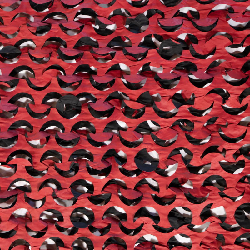 Red Custom Civilian Use Camouflage Nets For Outdoor Decoration