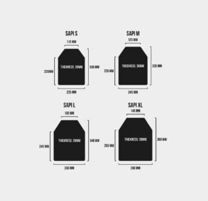 tactical vest plate size