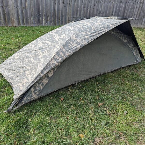 US Army Issue Universal Improved Combat Shelter Tent Complete ACU Digital Camo