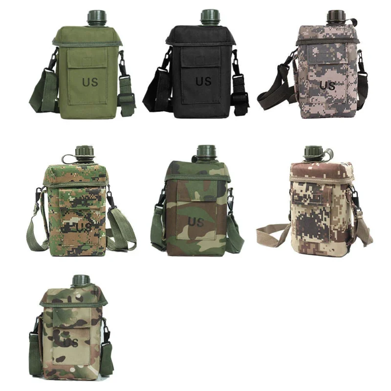 US Three Piece Set Tactical Thermal Insulation Outdoor Drinking Canteen Water Bottle