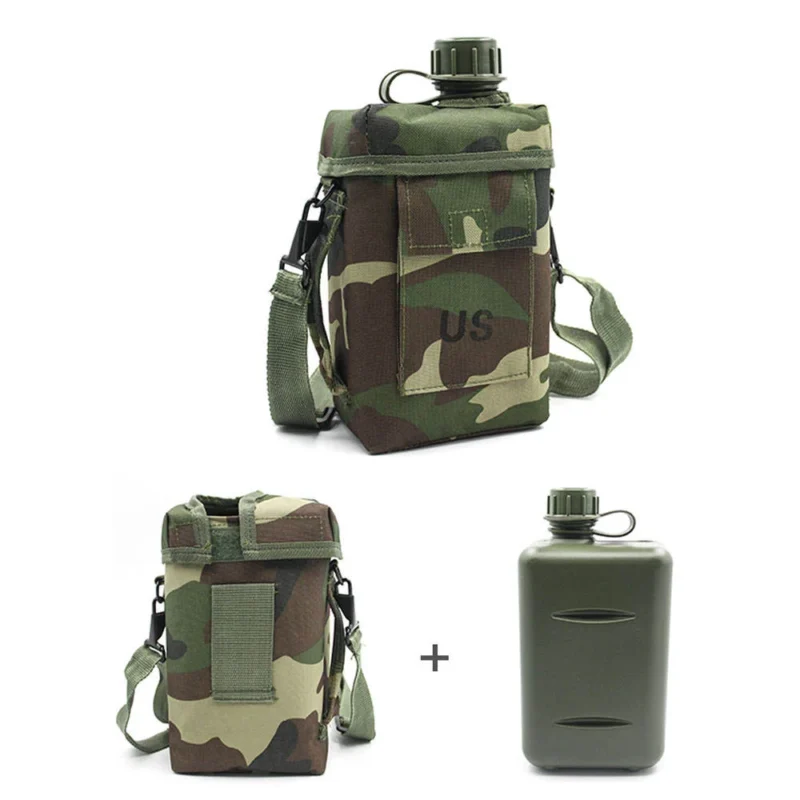 US Three Piece Set Tactical Thermal Insulation Outdoor Drinking Canteen Water Bottle