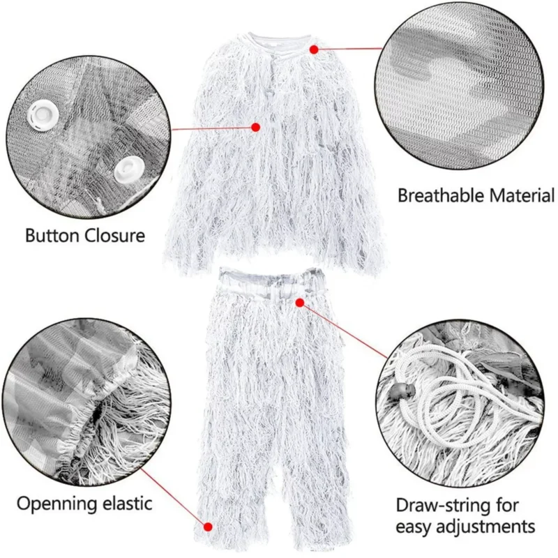 White Camouflage Hunting Apparel