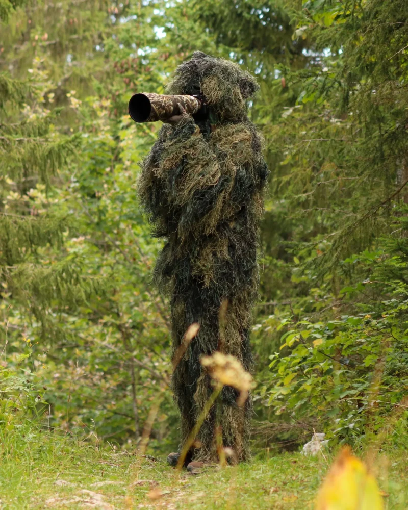 Hunting Shooting Wildlife Photography Leafy Camo Hooded Ghillie Suits Clothes Lightweight