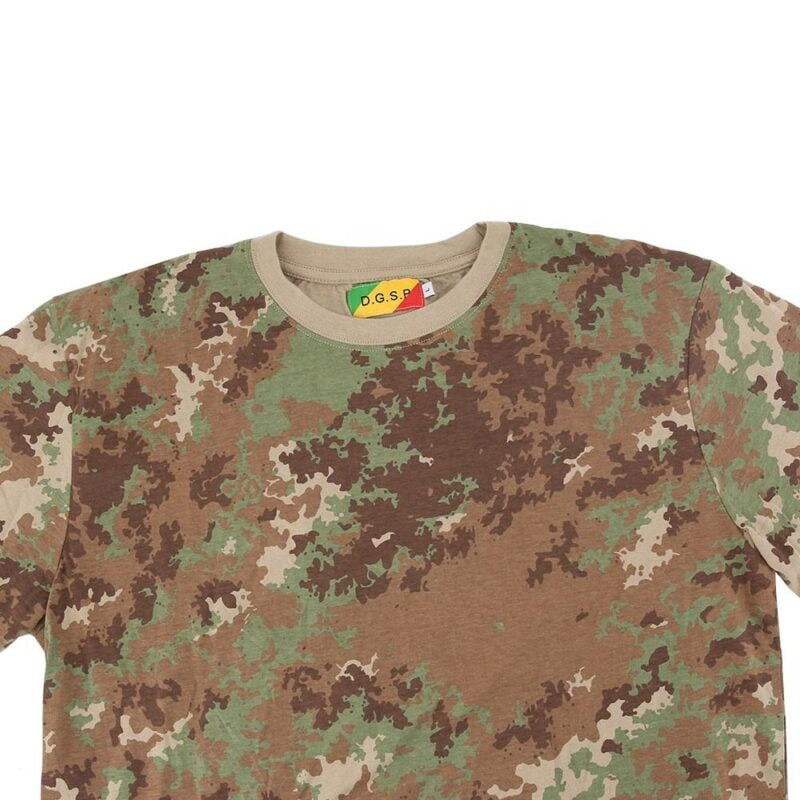 100% Cotton Round Neck Fitted Sport Camouflage Training T-shirt Men