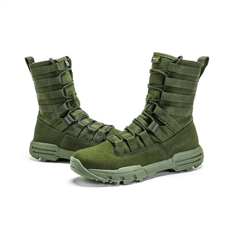 Custom Waterproof Hiking Botas Green Black Coyote Leather Combat Tactico Tactical Boots