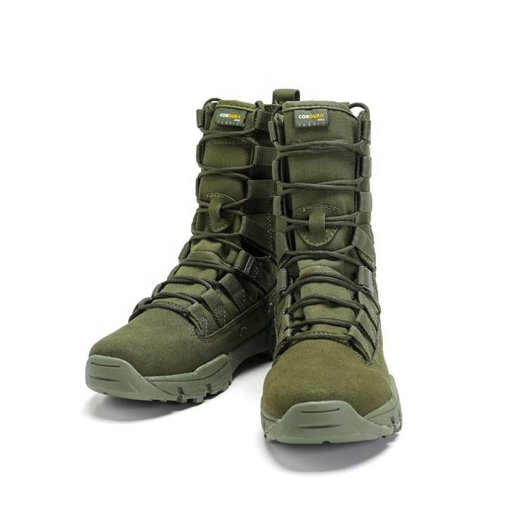 Custom Waterproof Hiking Botas Green Black Coyote Leather Combat Tactico Tactical Boots