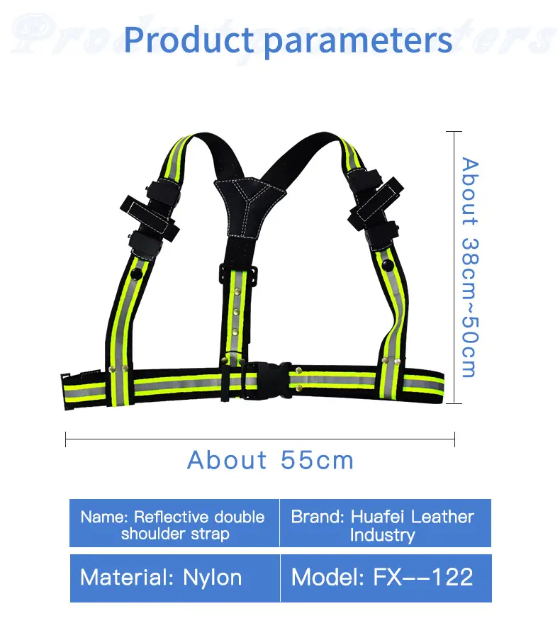 Double Shoulder Strap Safety Work Belt for Law Enforcement Recording