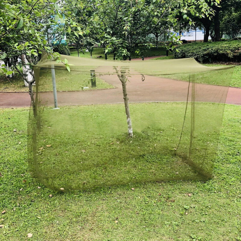 Green Tactical Mosquito Net with Poles