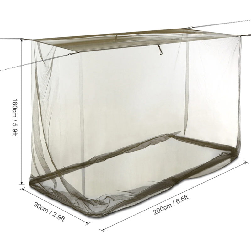 Green Tactical Mosquito Net with Poles