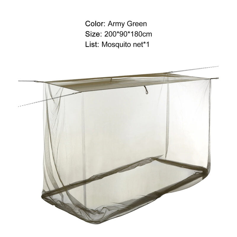 Green Tactical Mosquito Net with Poles