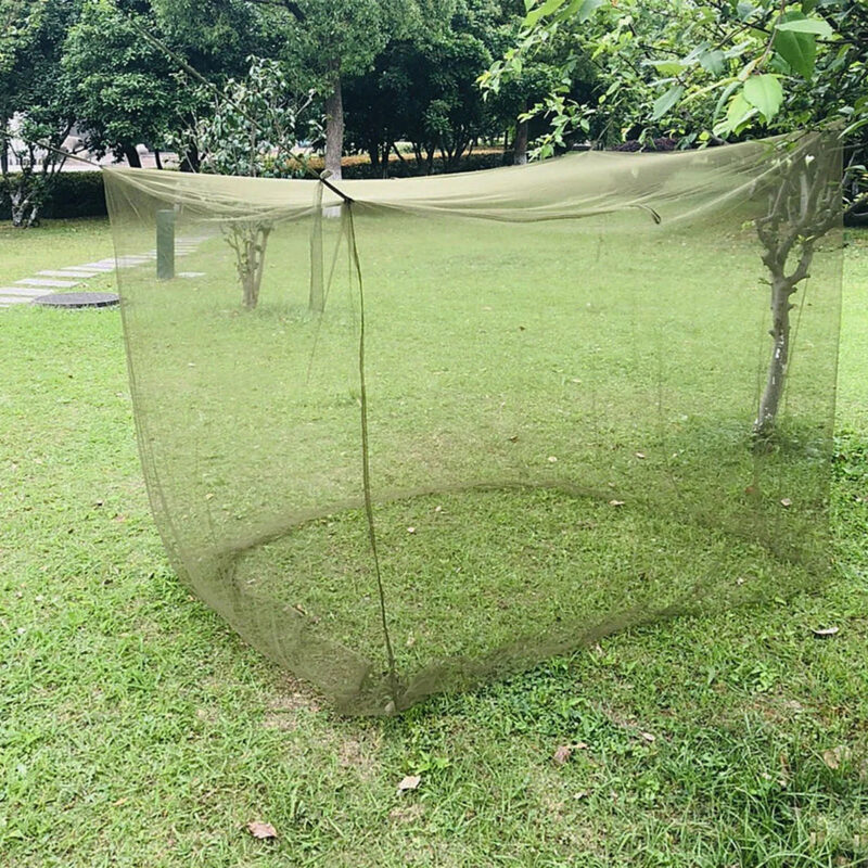 Green Tactical Mosquito Net with Poles