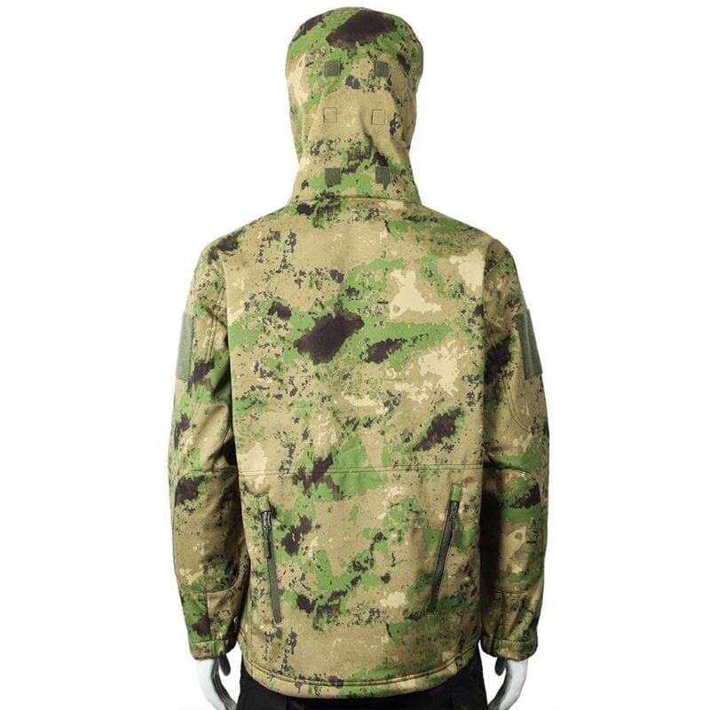 outdoor waterproof windproof soft shell men's fleece jacket