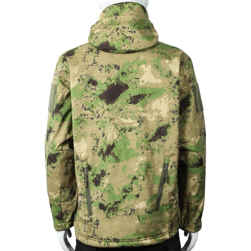 outdoor waterproof windproof soft shell men's fleece jacket