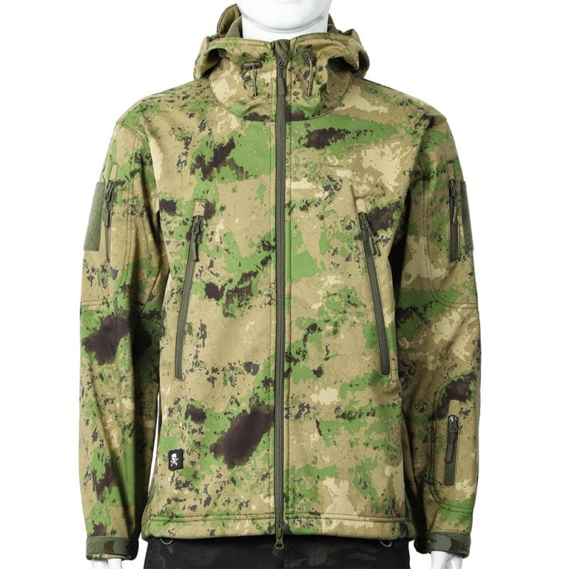outdoor waterproof windproof soft shell men's fleece jacket