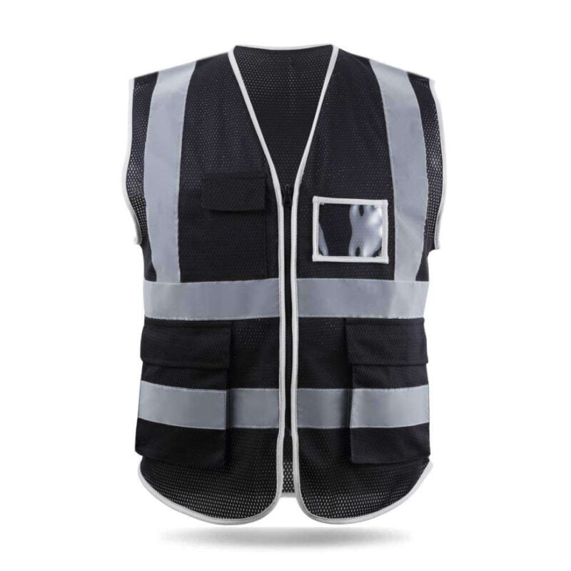 Protective Police Vest with Reflective Stripe Visible Patch and Pocket