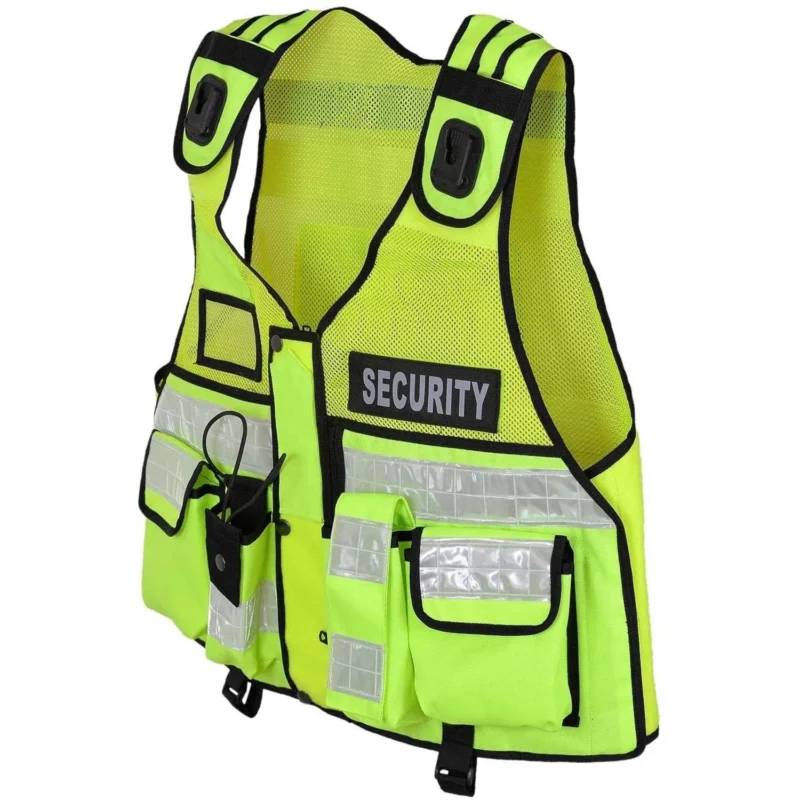 Wholesale Security Vest Reflective Men Black Safety Vest Wholesale