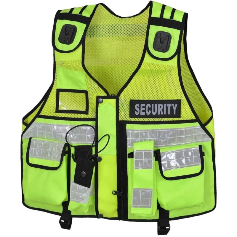 Wholesale Security Vest Reflective Men Black Safety Vest Wholesale