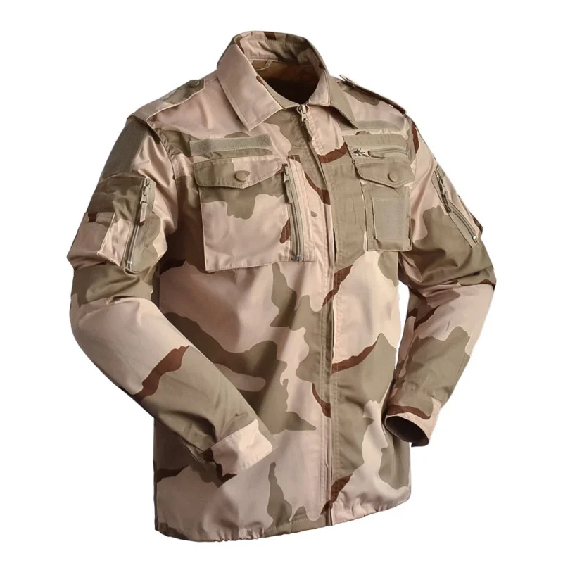 Men's Outdoor Tri-color Desert Camouflage Uniform Combat Uniform