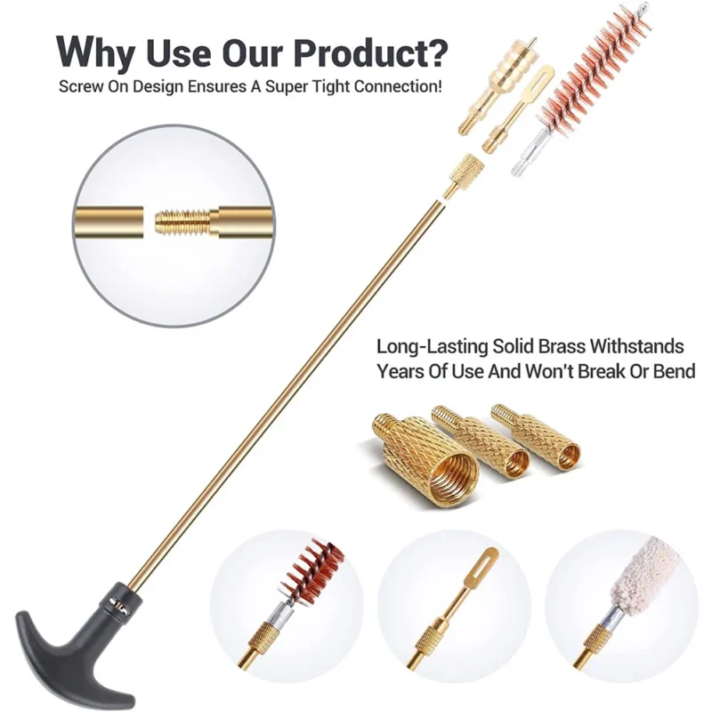 Universal Barrel Clean Brass Brushes Customized 9mm Best Gun Cleaning Kit